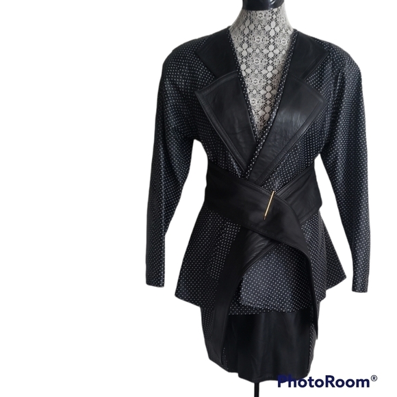 VTG Leather Skirt Suit - Picture 6 of 16